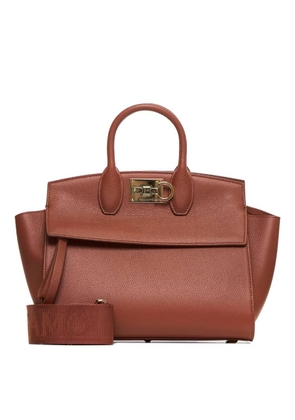 Ferragamo Studio Logo-Plaque Top Handle Bag