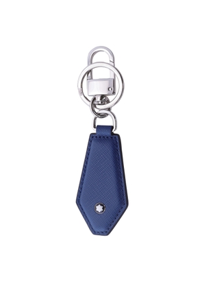 Montblanc Diamond Shaped Sartorial Leather Key Fob In Blue