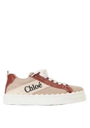 Chloe Lauren Linen And Calfskin Sneakers