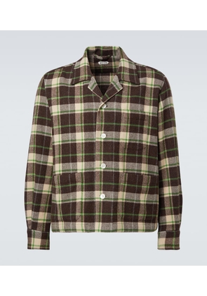 Bode Woodcrest plaid wool flannel overshirt