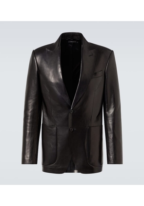 Tom Ford Single-breasted leather blazer