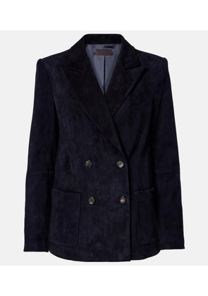 Stouls Suede double-breasted blazer