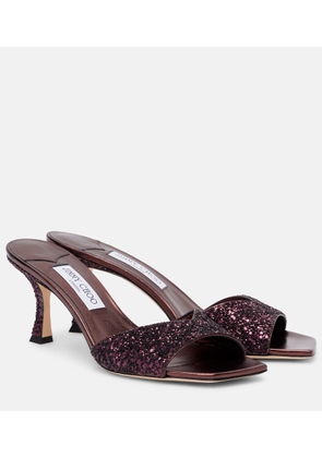 Jimmy Choo Skye 70 glitter mules