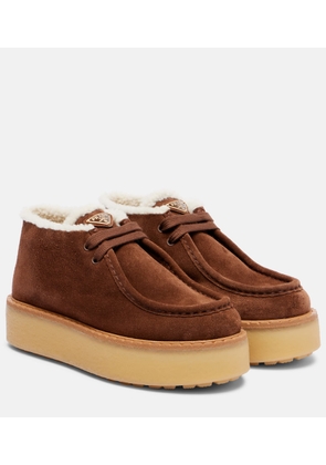 Prada Suede platform desert boots