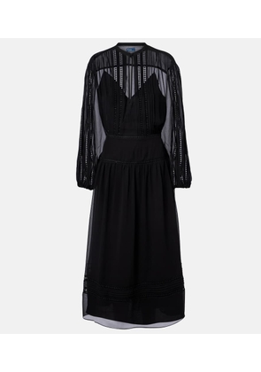 Polo Ralph Lauren Lace-trimmed georgette midi dress