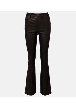 Frame Reboot Crop leather bootcut pants