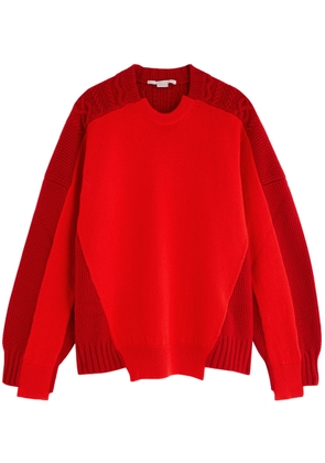 Stella Mccartney Layered-effect Cable-knit Wool Jumper - Multicoloured 1 - S (UK8-10 / S)