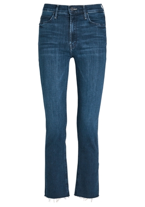 Mother The Dazzler Ankle Fray Slim Straight-leg Jeans - Blue - 25 (W25 / UK6 / XS)