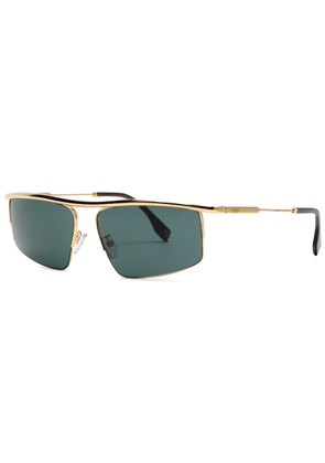 Fendi Rectangle-frame Sunglasses - Gold - One Size