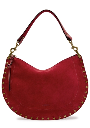 Isabel Marant Oskan Studded Suede Shoulder bag - Red - One Size