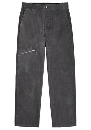 Represent Straight-leg Cotton Gabardine Trousers - Black - XL