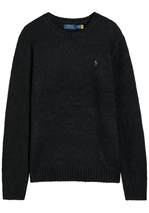 Polo Ralph Lauren Logo-embroidered Wool-blend Jumper - Black - Xxl