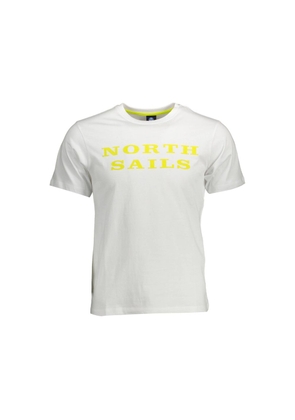 North Sails White Cotton Men T-Shirt - XXL