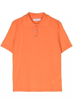 Manuel Ritz fine-knit polo top - Orange