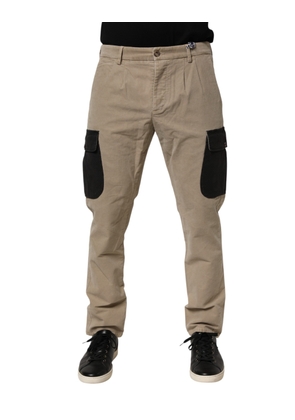 AT.P.CO Beige Mid Waist Skinny Men Cargo Chino Trouser Pants - W50