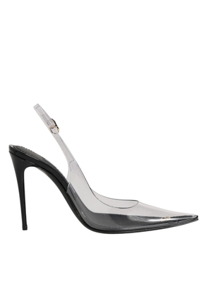 Dolce & Gabbana Black Leather Clear PVC Slingback Pumps Shoes - EU35.5/US5