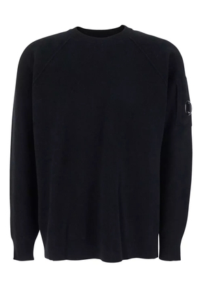 C.P. Company raglan-sleeve Lens-pocket sweater - Black