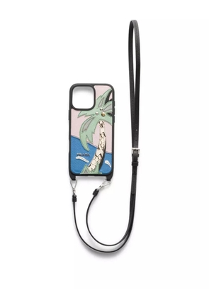 Prada palm tree-print iPhone 16 Pro Max case - Pink
