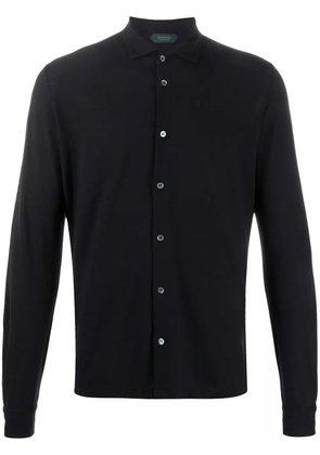 Zanone regular-fit cotton shirt - Black