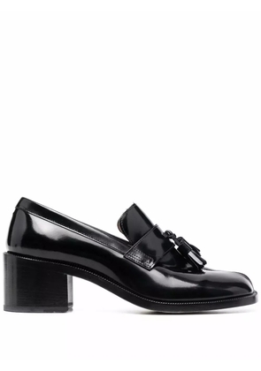 Maison Margiela Tabi tassel-detail leather loafers - Black