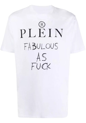 Philipp Plein slogan print T-shirt - White