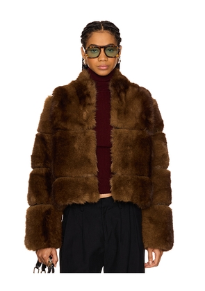 Apparis Sai Mink Short Coat in Brown. Size L. Also in M, S, XS.