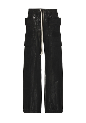 DRKSHDW by Rick Owens Creatch Wide Cargo Drawstring Pants in Black. Size L. Also in M.