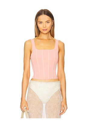 Alice + Olivia Ruby Corset Tank in Rose. Size L. Also in M, S, XS.
