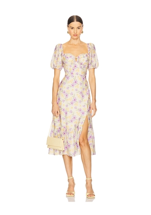 ASTR the Label Lace Trimmed Milkmaid Dress in Ivory. Size L. Also in M.