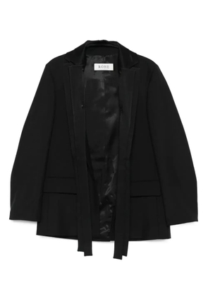 Róhe shawl-lapel wool jacket - Black