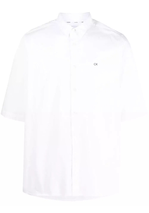 Calvin Klein short-sleeve stretch-cotton shirt - White