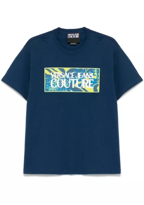 Versace Jeans Couture logo-patch T-shirt - Blue