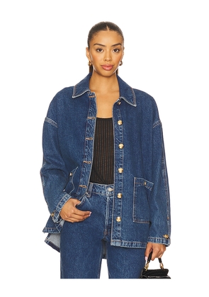 ANINE BING Luca Jacket in Blue. Size M. Also in L, S, XS.