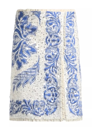 ETRO sequin-embellished skirt - White