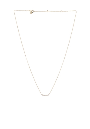 EF COLLECTION Full Cut Diamond Arc Necklace in Metallic Gold.