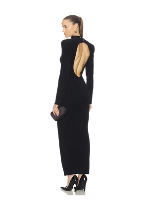 BALMAIN Open Back Long Dress in Black. Size 34/0. Also in 38/4.