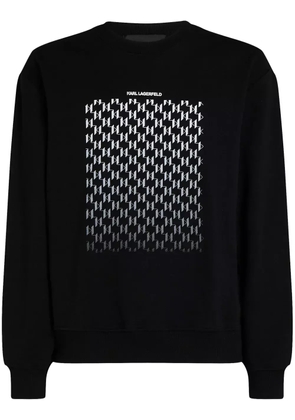 Karl Lagerfeld monogram-degrad� sweatshirt - Black