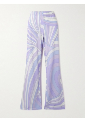 PUCCI - Iride Printed Satin-jersey Wide-leg Pants - Purple - IT38,IT40,IT42,IT44,IT46,IT48