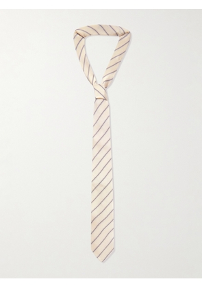 The Frankie Shop - Lene Striped Twill Tie - Cream - One size