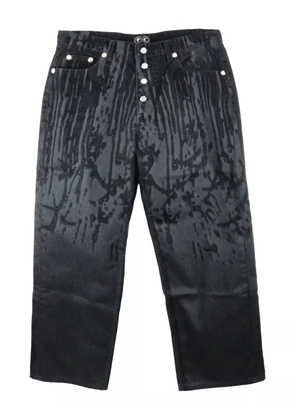 THUG CLUB laser-cut jeans - Black