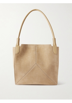 Victoria Beckham - The Victoria Soft Mini Leather-trimmed Suede Tote - Neutrals - One size