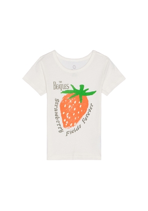 Junk Food Kids The Beatles Strawberry Fields Forever Tee in White. Size M. Also in S, XS.