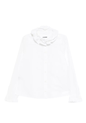 Jil Sander ruffled shirt - White