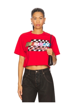 Junk Food Nascar Racing Crop Tee in Red. Size XL. Also in S, XS.