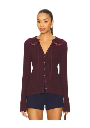 Free People Juniper Long Sleeve in Purple. Size L. Also in M, S, XS.