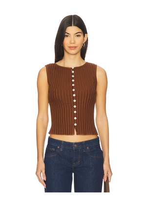 Free People Tilly Vest in Brown. Size L. Also in M, S, XL, XS.