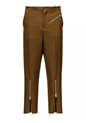 MM6 Maison Margiela zip-detail tapered trousers - Brown