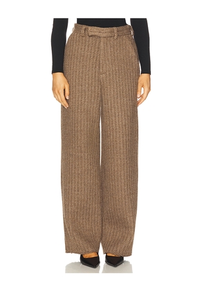 GIUSEPPE DI MORABITO Waffle Knit Pant in Brown. Size 36. Also in 38, 40, 42, 44.