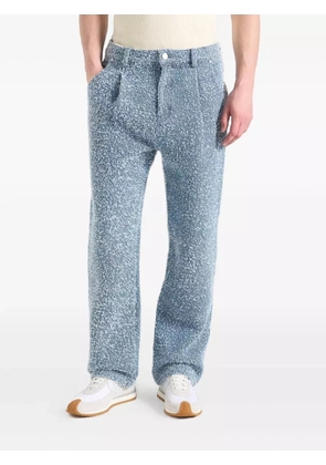 Manière De Voir Arnault pleated bouclé jeans - Blue