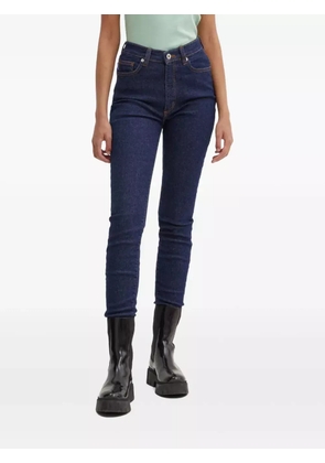 HUGO high-waisted logo-plaque jeans - Blue